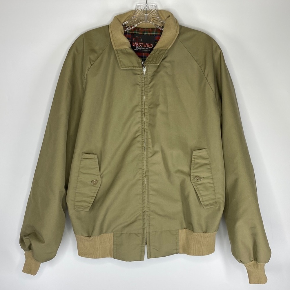 Vintage Westwind Sportswear Tan Shirt Bomer Jacket M-L